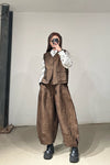 Aviva Jifei Xue cocoon wide-leg pants SS23-CWLP2-ACP bronze color